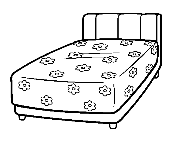 Dibuix de Un llit per Pintar on-line