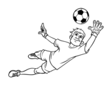 Dibuix de Un porter de futbol per pintar