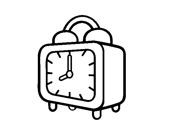 Dibuix de Un rellotge despertador per Pintar on-line