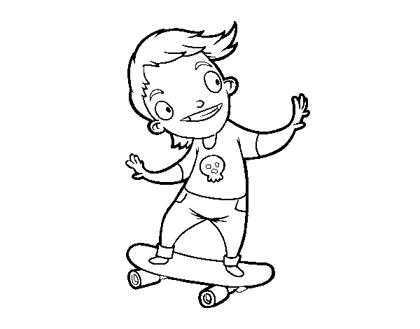 Dibuix de Un skater per Pintar on-line
