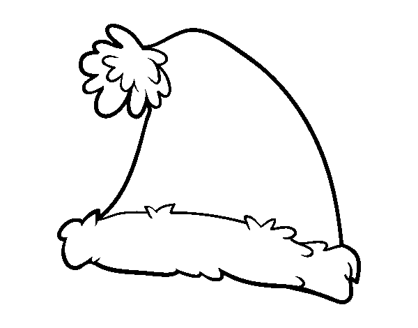 Dibuix de Una gorra de Pare Noel per Pintar on-line