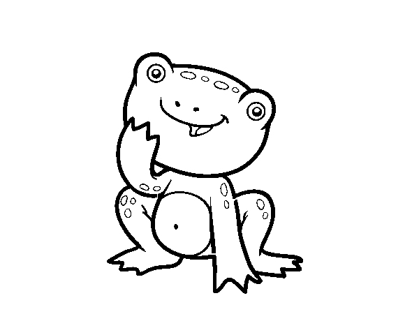 Dibuix de Una granota per Pintar on-line