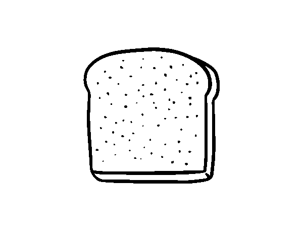 Dibuix de Una llesca de pa per Pintar on-line