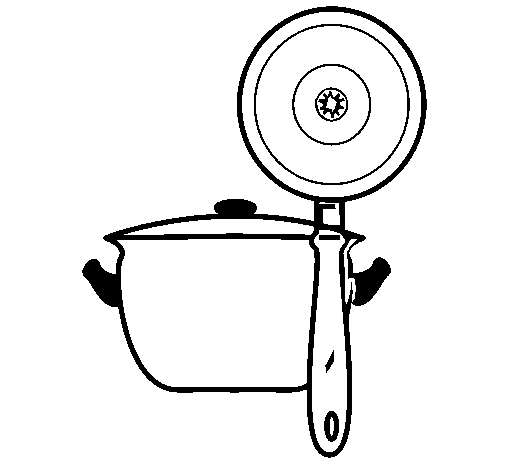 Dibuix de Utensilis de cuina per Pintar on-line