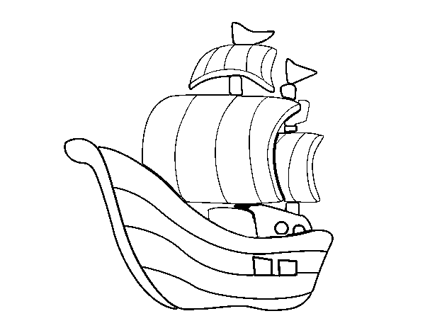 Dibuix de Vaixell de corsaris per Pintar on-line