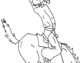 Dibujo de Vaquer a cavall