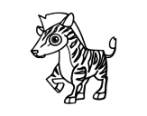 Dibuix de Zebra de muntanya per pintar