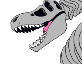 Dibuix Esquelet tiranosauri rex pintat per POL  PEREZ  PRADES