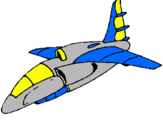 Dibuix Nau aterrant pintat per avio jan 1