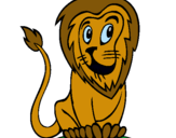 Dibuix Lleó pintat per lleó