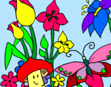 Dibuix Fauna i flora pintat per marti