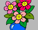 Dibuix Gerro de flors pintat per flor