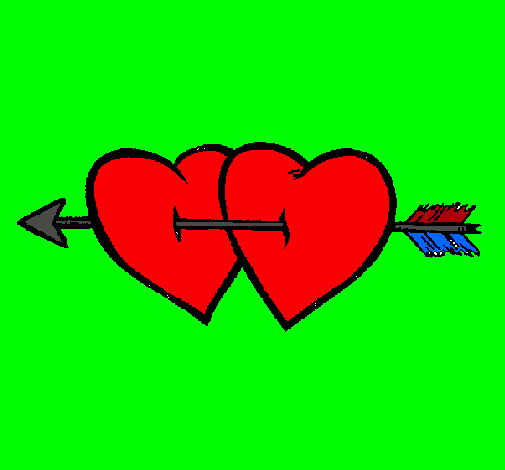 Dos cors amb una fletxa