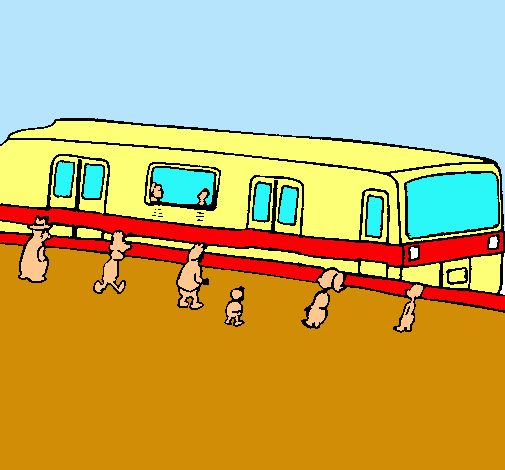 Passatgers esperant al tren 