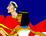 Dibuix Cèsar i Cleòpatra pintat per cesar