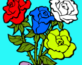 Dibuix Ram de roses pintat per Joel Marti