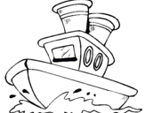 Dibuix Vaixell en el mar  pintat per mpp
