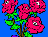 Dibuix Ram de roses pintat per agustina