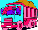 Dibuix Camió de càrrega pintat per fule