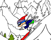 Dibuix Esquiador pintat per irene19
