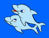 Dibuix Dofins pintat per lizbeth
