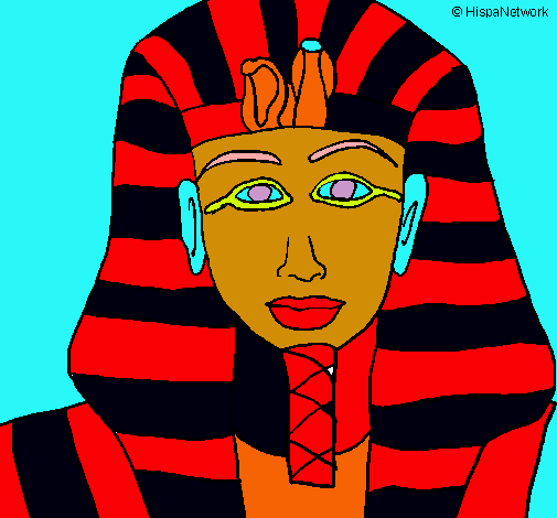 Dibuix Tutankamon pintat per cecilia bayot grimau