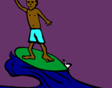Dibuix Surfista pintat per SEMAHEL