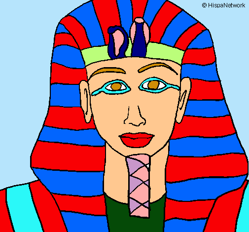 Dibuix Tutankamon pintat per maria vico carreton