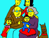 Dibuix Família pintat per margalida