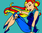 Dibuix Princesa ninja pintat per amina lajaate
