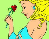 Dibuix Princesa amb una rosa pintat per GERONIMO STILTON