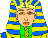Dibuix Tutankamon pintat per JOSEP bernaus