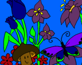 Dibuix Fauna i flora pintat per multi