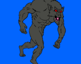 Dibuix Home llop pintat per eduard salva