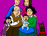Dibuix Família pintat per LA MEVA FAMILIA