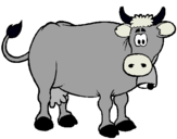 Dibuix Vaca lletera pintat per bou