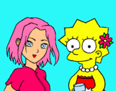 Dibuix Sakura i Lisa pintat per laura