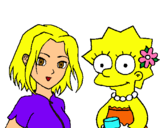 Dibuix Sakura i Lisa pintat per noelia serrano cervera