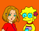 Dibuix Sakura i Lisa pintat per AINTZANE