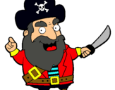 Dibuix Pirata pintat per YerayXD: Barba negra