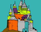 Dibuix Castell medieval pintat per ROGER FARRERONS