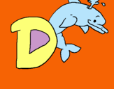 Dibuix Dofí pintat per ABRIL,H
