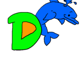Dibuix Dofí pintat per Alba   Reverte
