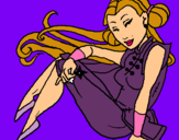 Dibuix Princesa ninja pintat per fiona
