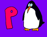 Dibuix Pingüi pintat per berta  palau