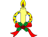 Dibuix Espelma de nadal III pintat per dibuix-separadors-nadal 1