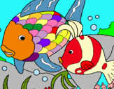 Dibuix Peixos pintat per peix irisat