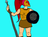 Dibuix Guerrer troià pintat per Espartano