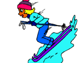 Dibuix Esquiadora pintat per mireia