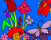 Dibuix Fauna i flora pintat per ELOY